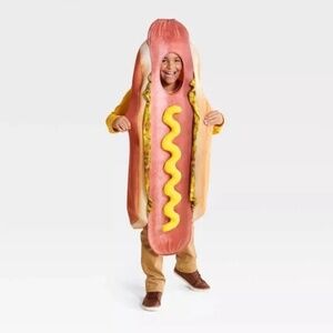 NEW Hot Dog Costume Kids & Adult Hide And Eek One Size
